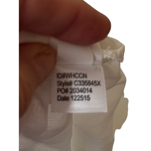 Simply Vera Vera Wang‎ 3X White Lace Trimmed Slip Dress Lounge Sleep - Picture 4 of 7